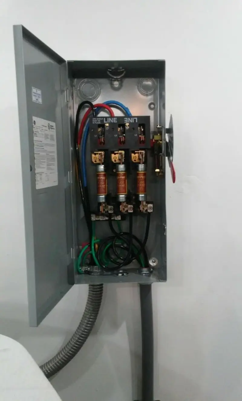 Three-phase disconnect switch installed for Electrical Wiring & Rewiring in Norwood Young America